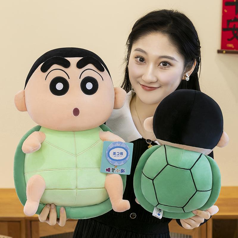 Genuine Turtle Crayon Small New Doll Throw Pillow Cartoon Transformation Creative Doll Children's Birthday Gift Female Boy