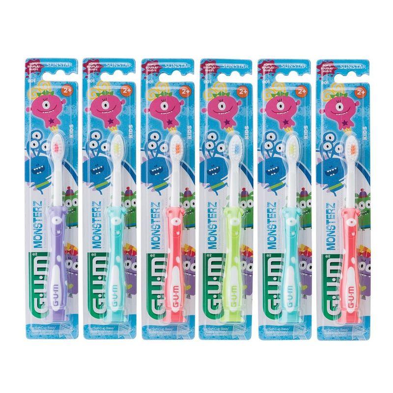 G.U.M Monsterz Kids Toothbrush 6ea