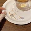 Asymmetrical Shell Fringed Earrings Women's Versatile Temperament Long Geometric Earrings Super Fairy Personalized Ears