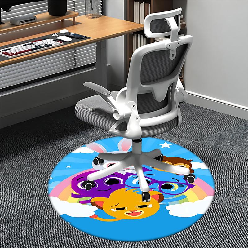 

Rainbow Friends,Animal Characters Chair mat Round Rug Office carpet, Non slip, Suitable for Living Rooms, Bedrooms decor.1205175a 80cm by 80cm