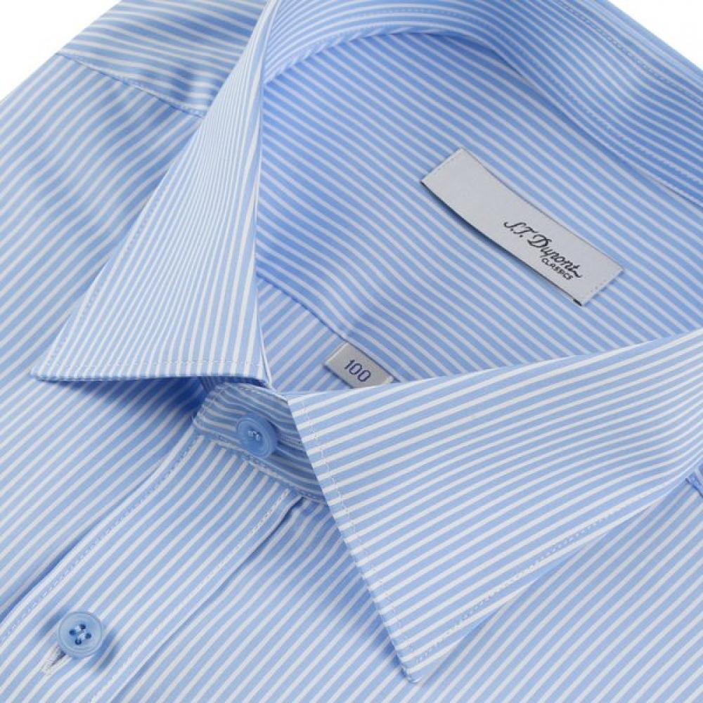 S.t. Dupont 25 Ss 120s Cotton 100  Twill Stripe Long Sleeve Slim Fit Shirt 2 Cho