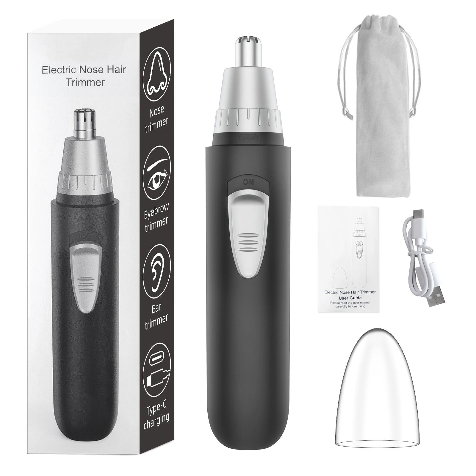 Professional Rechargeable Electric Ear Eyebrow Nose Hair Trimmer Clipper Multifunctional Hair Trimmer for Men чёрный