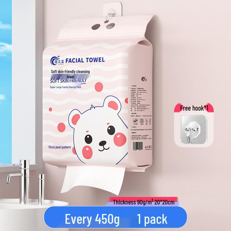 Hanging Disposable Soft Cotton Towels for Baby - Thickened, Enlarged, Wet & Dry Use, Skin-Friendly.