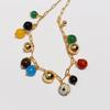 Summer Romantic Universe Series Lucky Necklace Niche Natural Stone Color Agate Premium Clavicle Chain Female 506