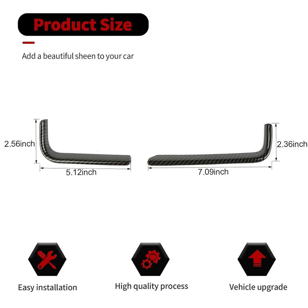 Carbon Fiber Center Console Dashboard Side Air Vent AC Outlet Cover Trim Interior Accessories Compatible with Chevy Suburban SUV 2020-2023,for GMC