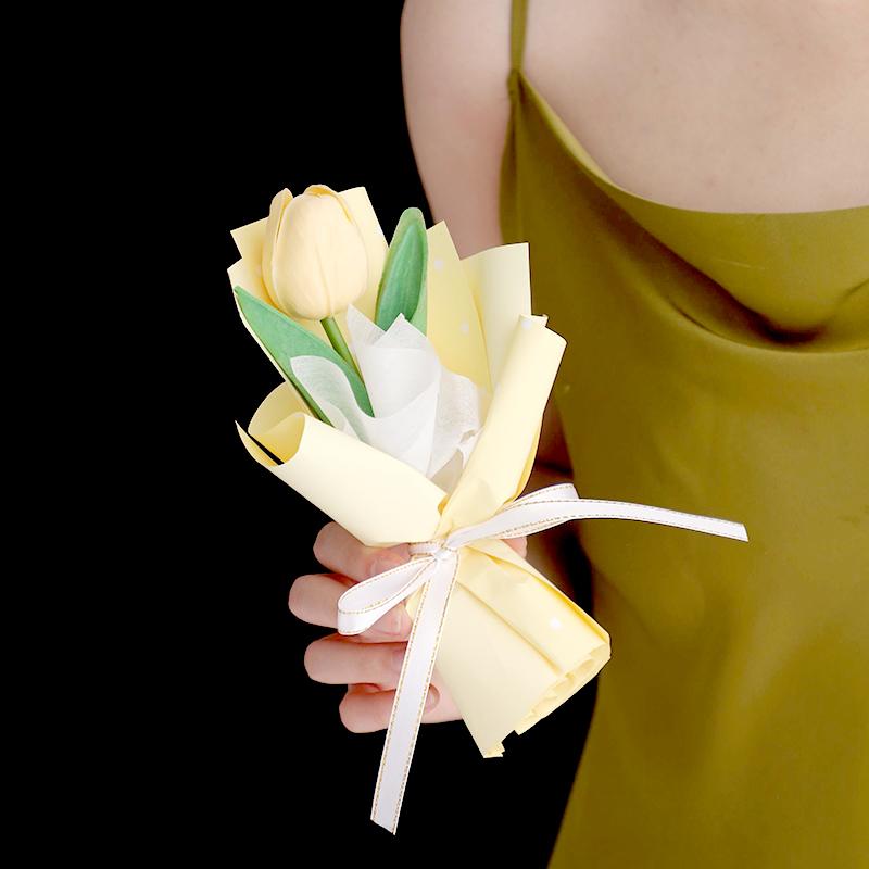 

1PC Вишуканий міні-подарунок квітка тюльпана Моделювання домашнього весільного декору Орнамент високої якості