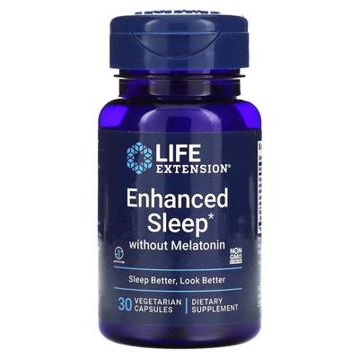 Melatonin Free Enhanced Sleep, Veggie Capsules 30