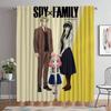 Spy X Family Curtains Child Room Blackout Curtain for Room 2 Panel Tulle for Bedroom Partition Halloween Decoration Shades Home