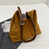 Vintage Pillow Design Suede Shoulder Bag Boston Fashion Shopper Totes For Women Casual Large Capacity Shoulder Crossbody Bags