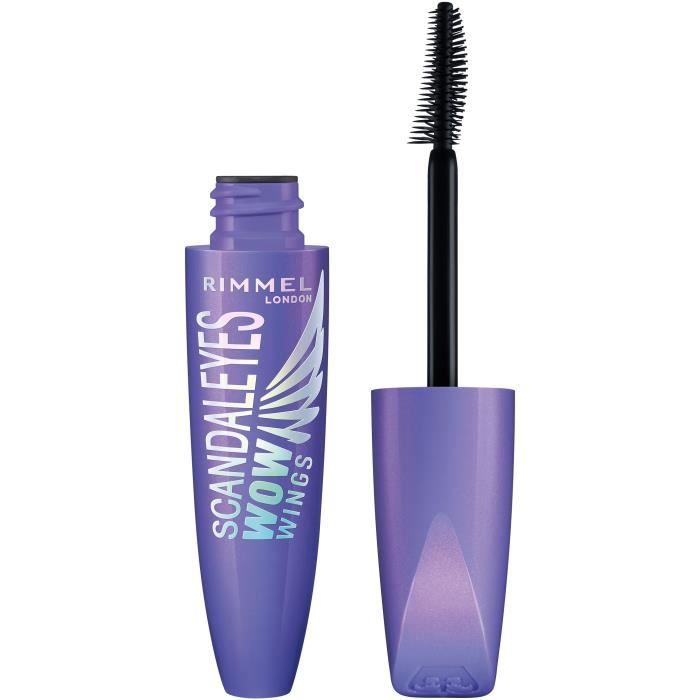 Mascara - RIMMEL - Scandaleyes Wow Wings - Volume Extrême - Brosse 2-en-1 - Noir