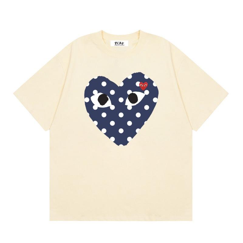 VibeStreet NUEVA Camiseta 100% Algodón Camiseta de Hombre con Forma de Corazón para Mujer Nueva Marca Original Camiseta Tops para Hombre Verano Manga Corta Moda Ami Amoring