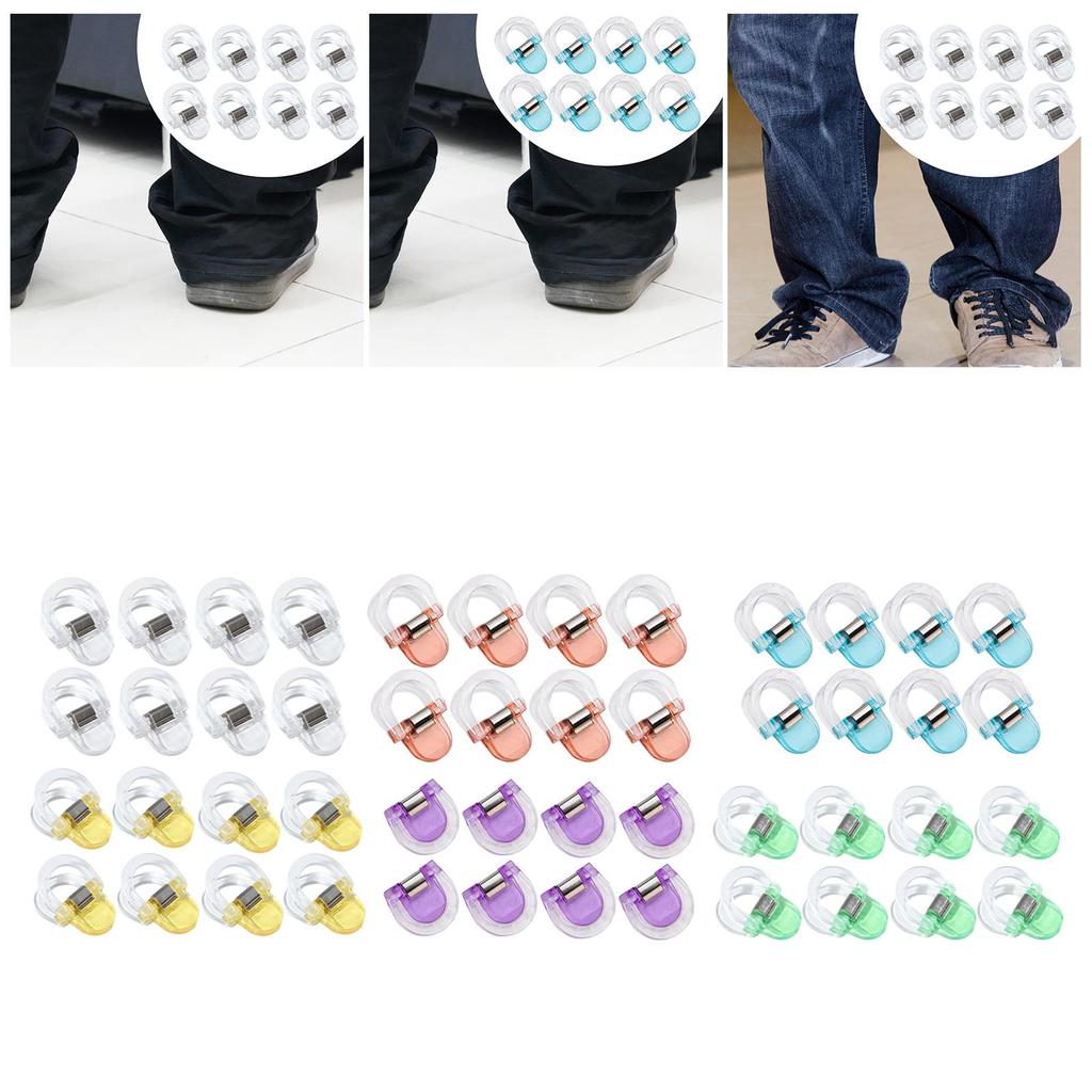 Trouser Clamp Plastic Hem Clips Leg Tightener Pants Accessories Clothing Fixer for Daily Wear