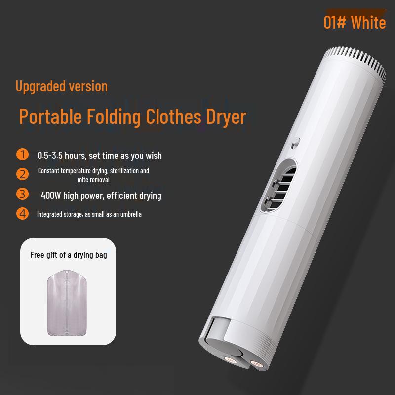 Portable Foldable Dryer: Compact Mite Removal and Warming Machine for Clothes, Shoes, Quilts, and Travel.