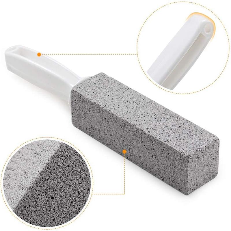 Pumice Steen voor Toilet met Handvat 2 Stuks Pumice Steen Borstel Pumice Steen Schoonmaakstick Kalkverwijderaar Afwassen Schoonmaakgereedschap