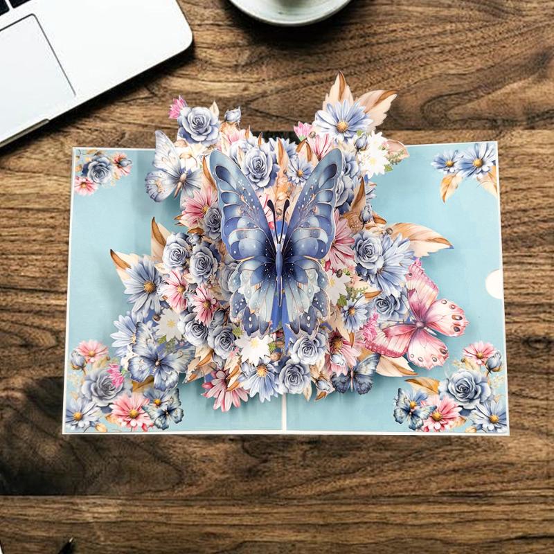 1Pc 3D Butterfly Greeting Card For Christmas Mother'S Day & Valentine'S Day Anniversaries
