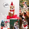 1-20Suits Christmas Pet Costume Outfit Santa Hat Scarf for Cats Small Dogs Holiday Party Pets Party Costume Accessories Supplies