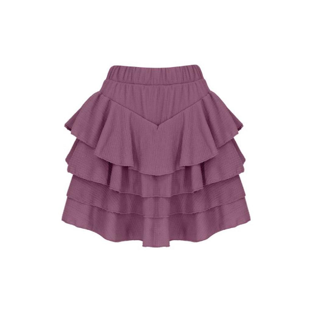 Damen Plissierter Gürtel Detaillierter Shorts Rock