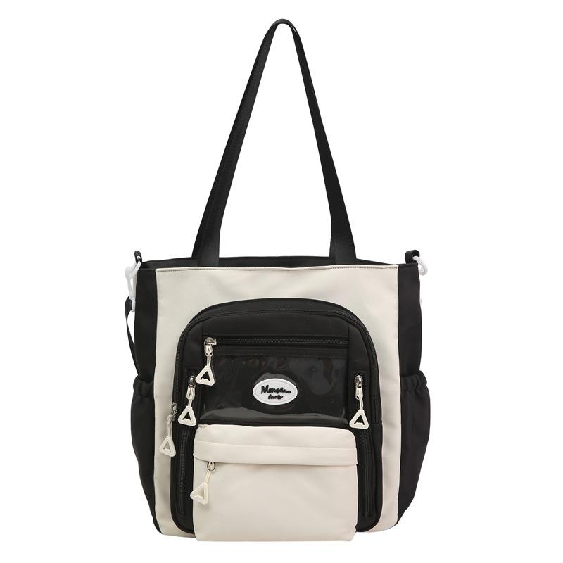 Torba crossbody w kontrastowym kolorze Damska torba na ramię o dużej pojemności Torba na książki dla studentów