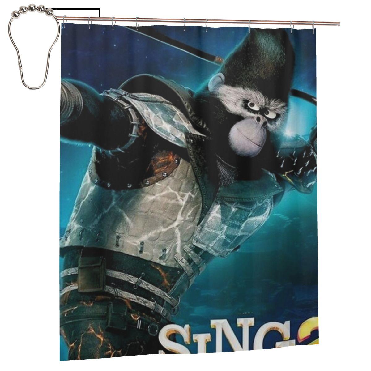 

Johnny Sing Poster Shower Curtain Bathroom Polyester Waterproof Bath Curtains With Hooks W60H190(CM)-1 Pcs