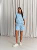 Casual Polo Short Sleeve 2-Piece Outfit, Relaxed Fit Top with Elastic Waist Shorts, Summer Loungewear Set