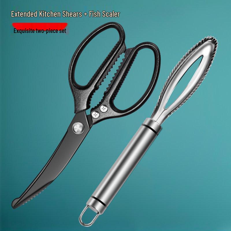 German-Style Commercial Kitchen Shears: Heavy-Duty Bone-Cutting and Multi-Use Food Scissors