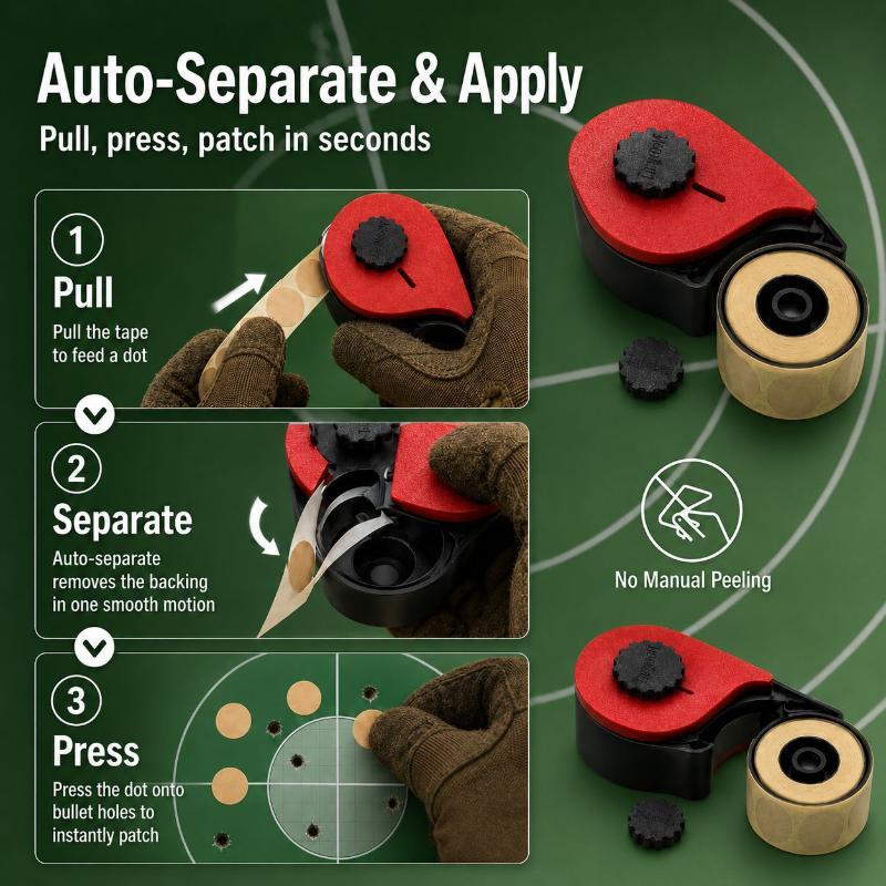 Utomatic Target Sticker Dispenser Shoot Range Repair Patches Holder Patch Holder For Training And Competition Hole Repair