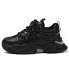Chaussures noires chaussures rehaussantes hommes plateforme mesh respirant sport chaussures hommes