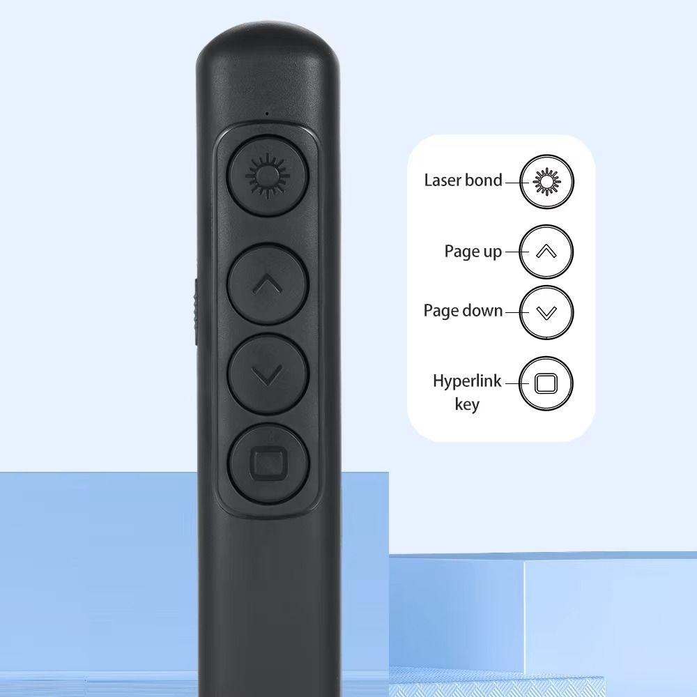 2,4 GHz Drahtloser Präsentations-Klicker Infrarot-Fernbedienung Hyperlink PPT Laser Flip-Stift Rotes Licht mit Aufbewahrungstasche Laserpointer