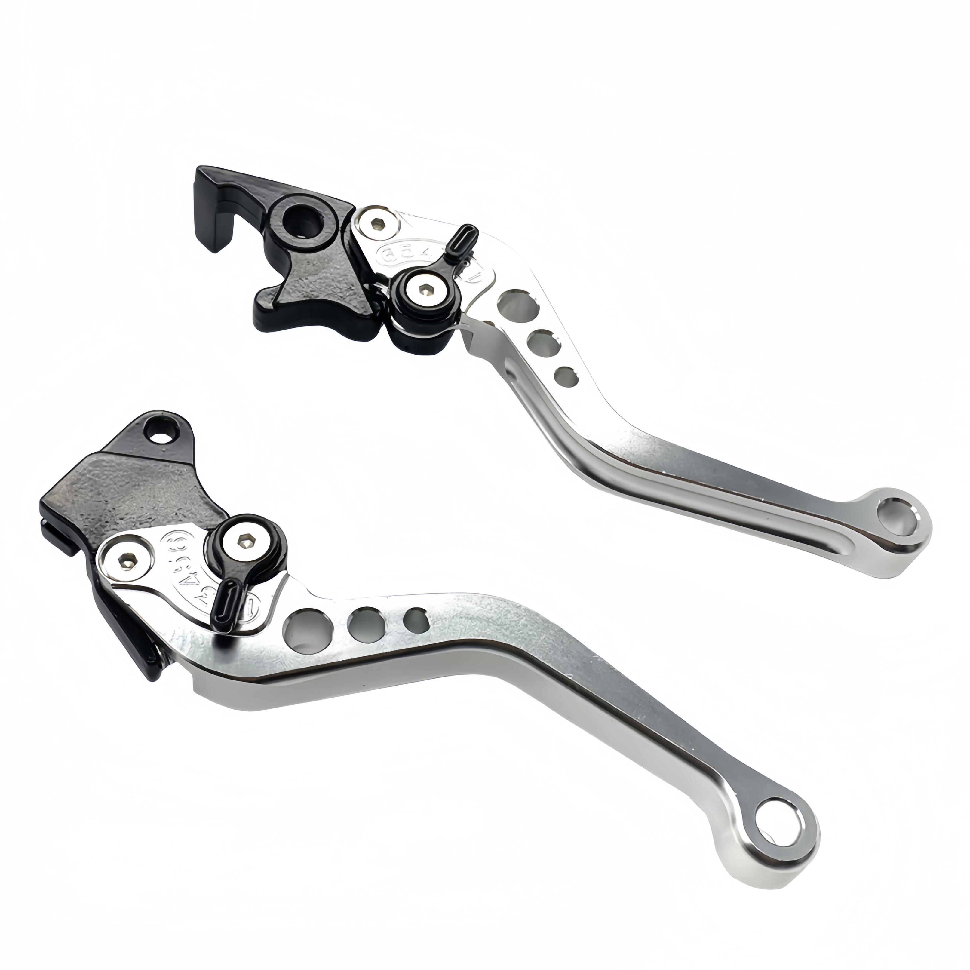 

Универсальные рычаги тормоза мотоцикла Аксессуары для мотоцикла Модифицированный регулируемый рычаг звукового сигнала GY6 серебряный