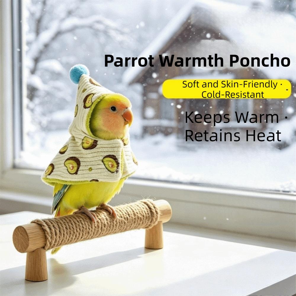Warm Winter Parrot Cloak Windproof Bird Flight Suit Pet Birds Outerwear for Cockatiel Greys