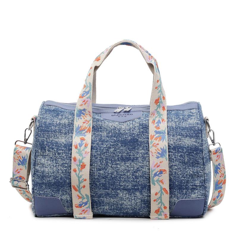 

Business trip shoulder messenger bag women s short-distance travel bag handbag large capacity lightweight going out duffel bag синий