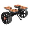 Kayak Cart, 136.1 Kg Load Capacity, Foldable Kayak Trolley with 25.4 Cm Solid Rubber Tires & 1 Ratchet Strap, Paddle Board Trolley for Carrying