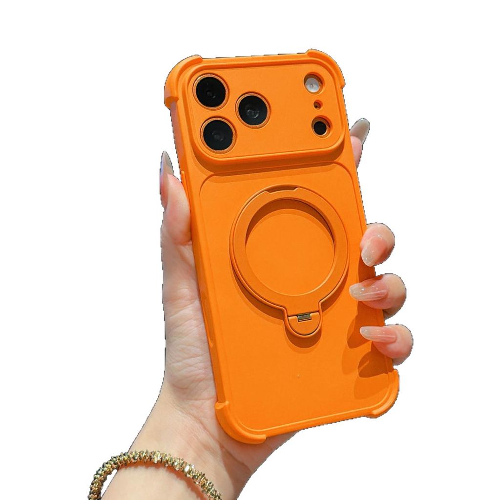 Applicable to iPhone 16 seconds to 17 large windows all-inclusive four corners anti-drop Apple 16 rotating magnetic fulcrum bracket shell
