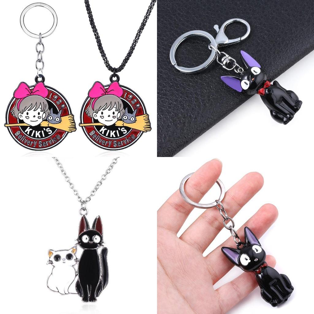 Kiki's Delivery Service Necklace With Alloy Charm And Black Cat Pendant For Anime Themed Accessories