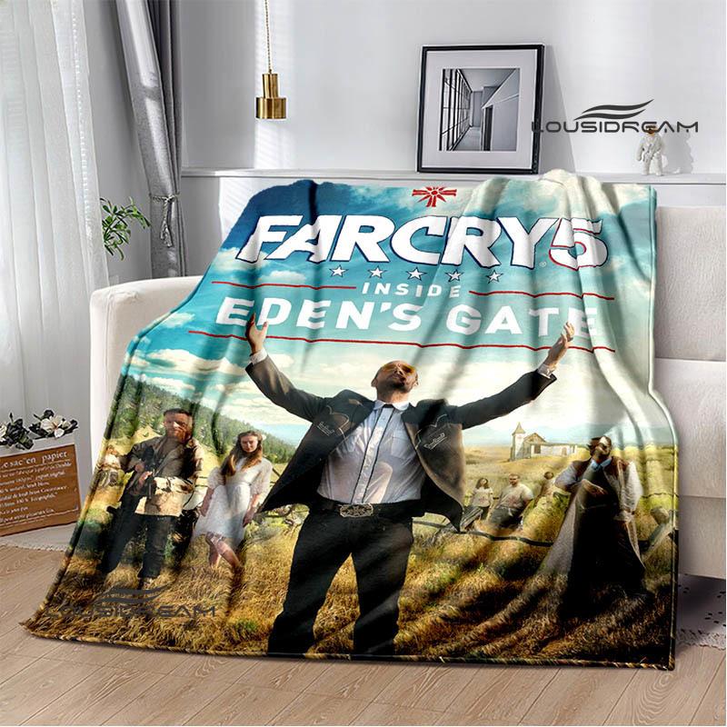3D Spel Farcry Cartoon bedden met print Flens Warme deken zachte en comfortabele deken picknickdekens verjaardagscadeau