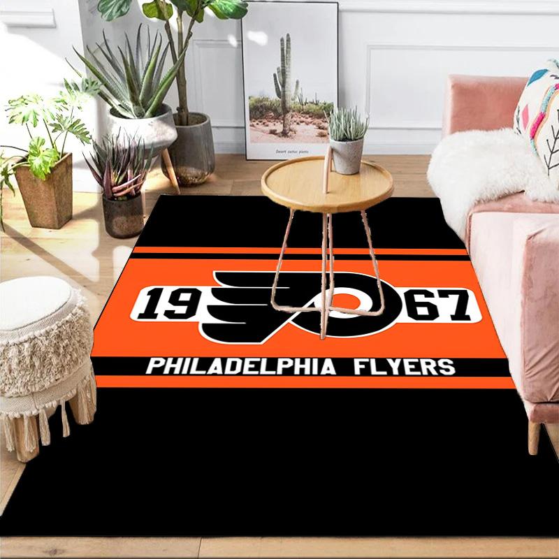 Flyers Hockey Logo Art Area Rug Suitable for Indoor And Outdoor,Carpets for Kitchens, Homes, Offices, Living Rooms,Home Decor,Christmas Gift