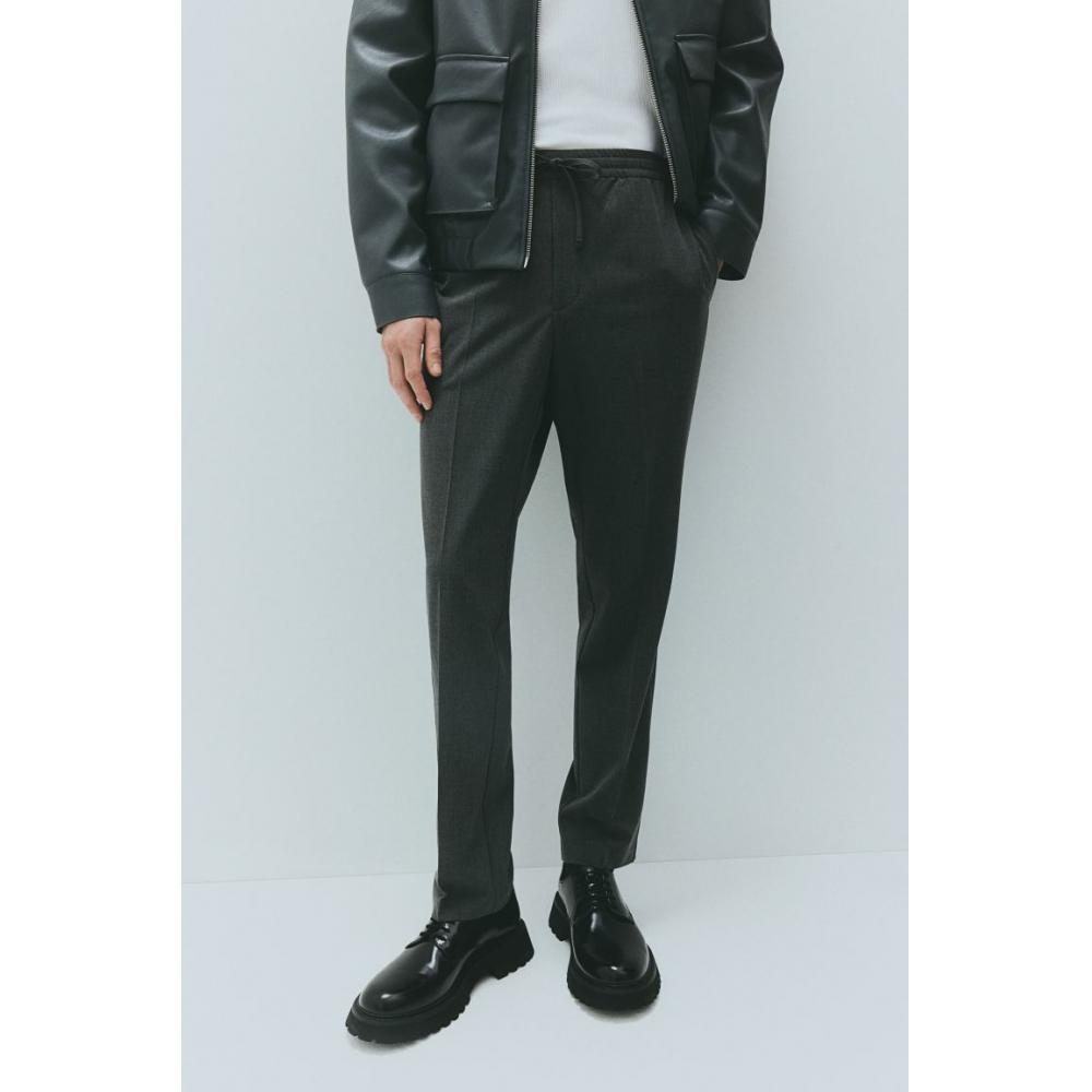H M Tailored Jogger Pants sliM Fit Dark Grey