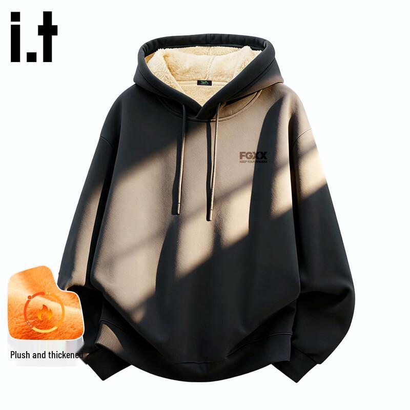 Fingercroxx IT Men's Retro Plush Hooded Sweatshirt