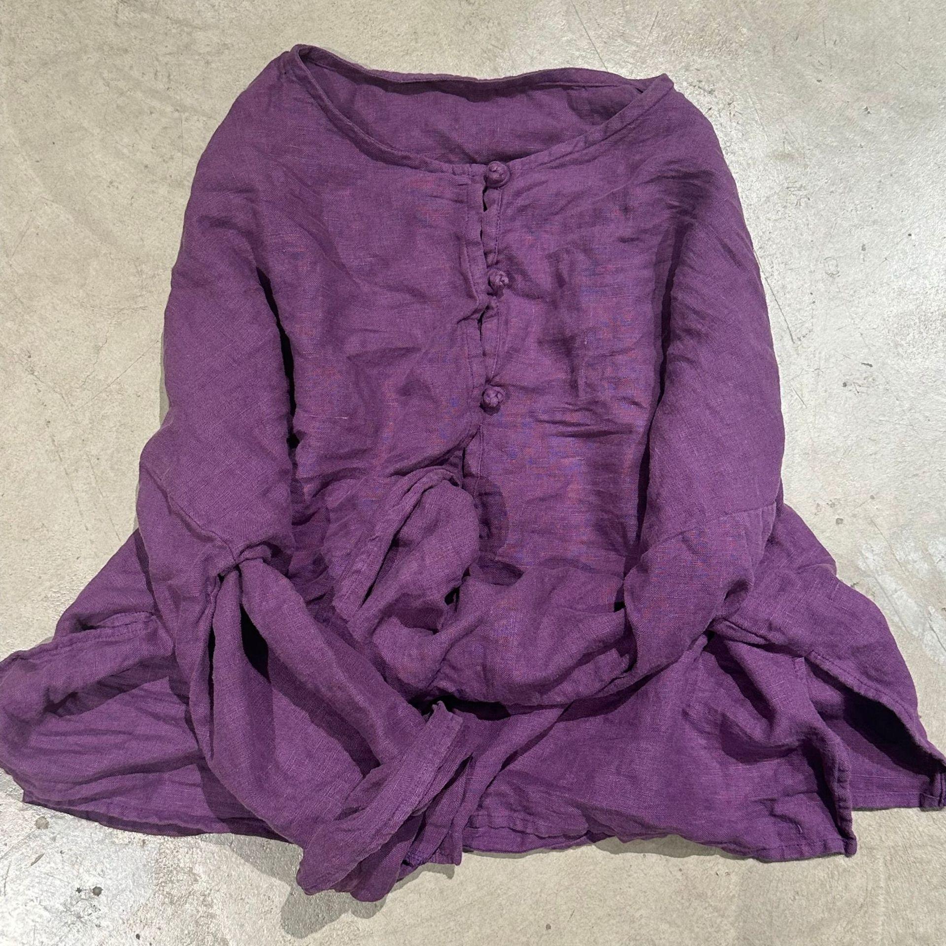 

Johnature Женская зимняя повседневная однобортная винтажная рубашка в стиле ретро с длинными рукавами в китайском стиле, однотонная рубашка One Size