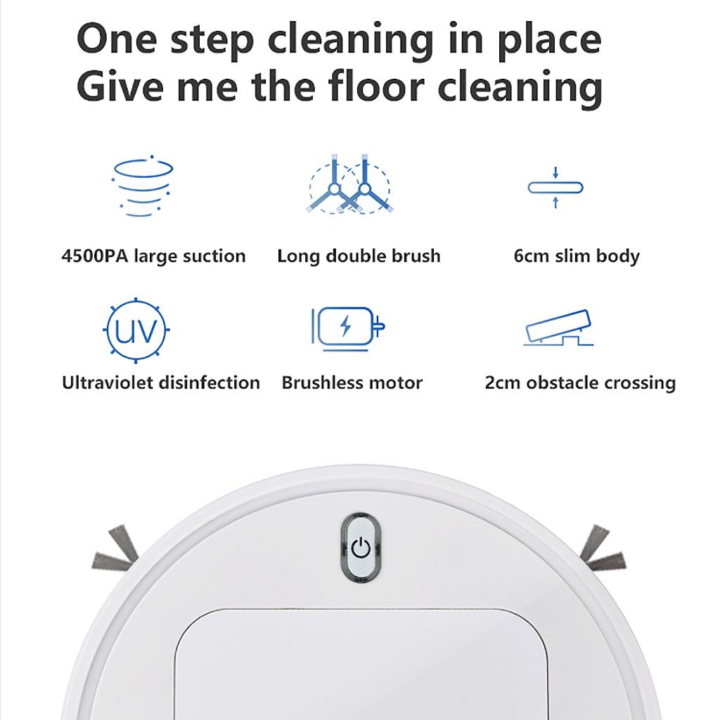 Mini Vacuuming Robot Household Appliances Charging Sweeper With Disinfection Lamp