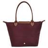 Longchamp Le Pliage Logo Snap Closure Recycled Polyamide Canvas Shoulder Bag Medium Women Shoulder Bag Burgundy 2605089P87