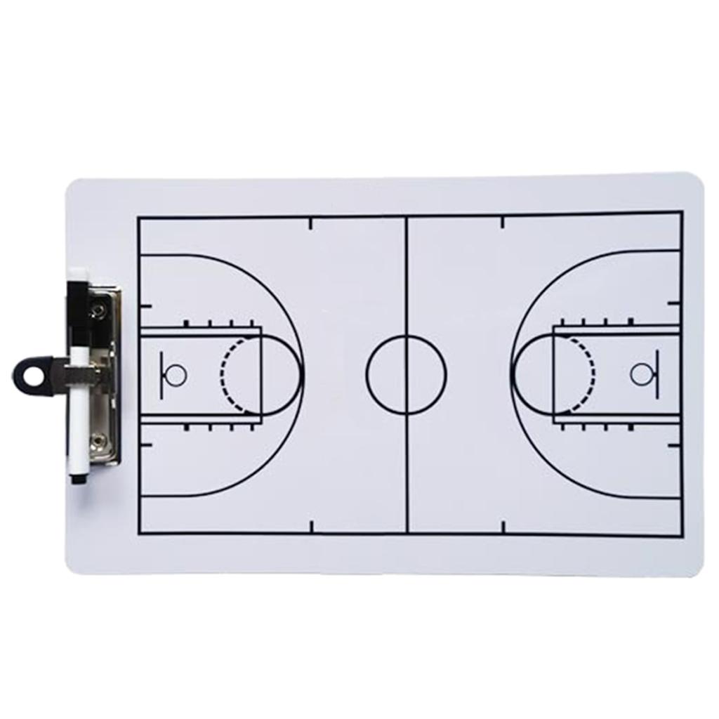 Double-Sided Football Full Half Court Tactic Board Dry Erases Board Basketball Coaching Board for Coaches with Marker