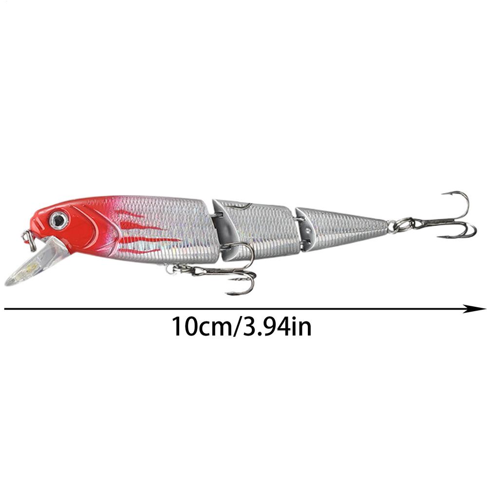 Gelenkiger Swimbait Mehrgelenkiger Künstlicher Hardbait Mit Drillingshaken Realistisch Langsam Sinkend Schwimmende Barschköder Für Forellen