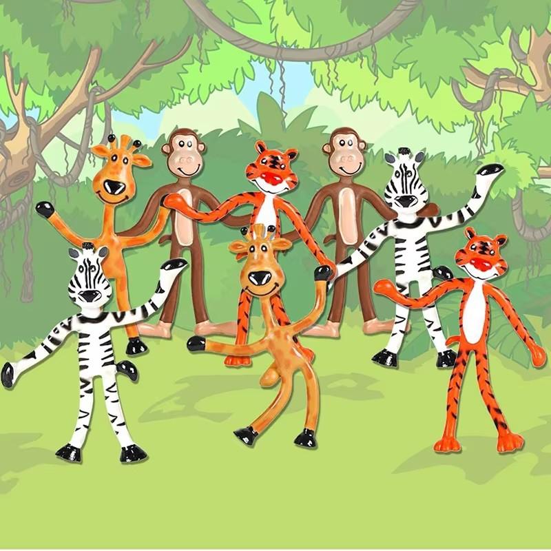 Zoo Animal Flexible Animal Image Birthday Parties Favor Boy Girl Children Adult Stres Relieving Toy Artistic Creativity Bendable