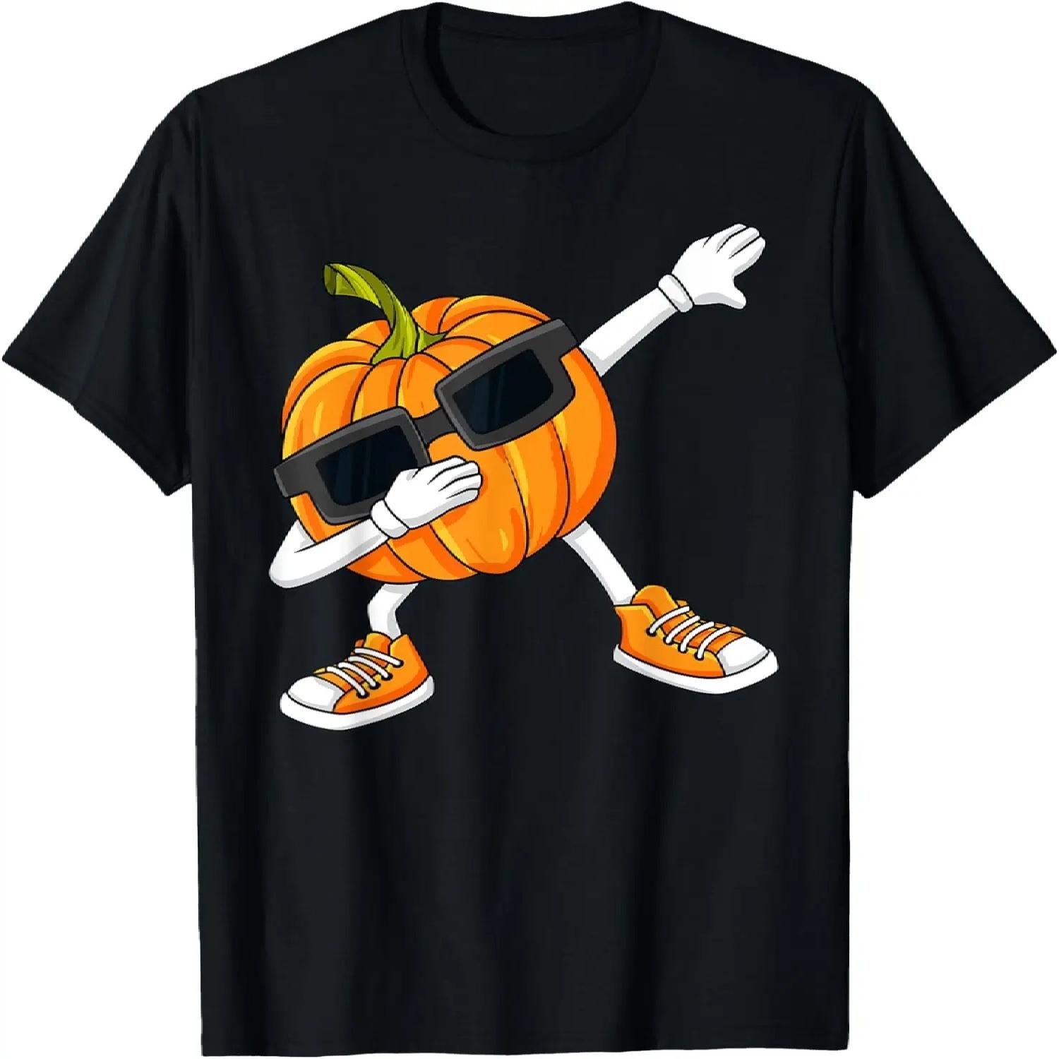 Halloween Dabbing Pumpkin Thanksgiving Day Boys Girls Kids T-Shirt S чёрный