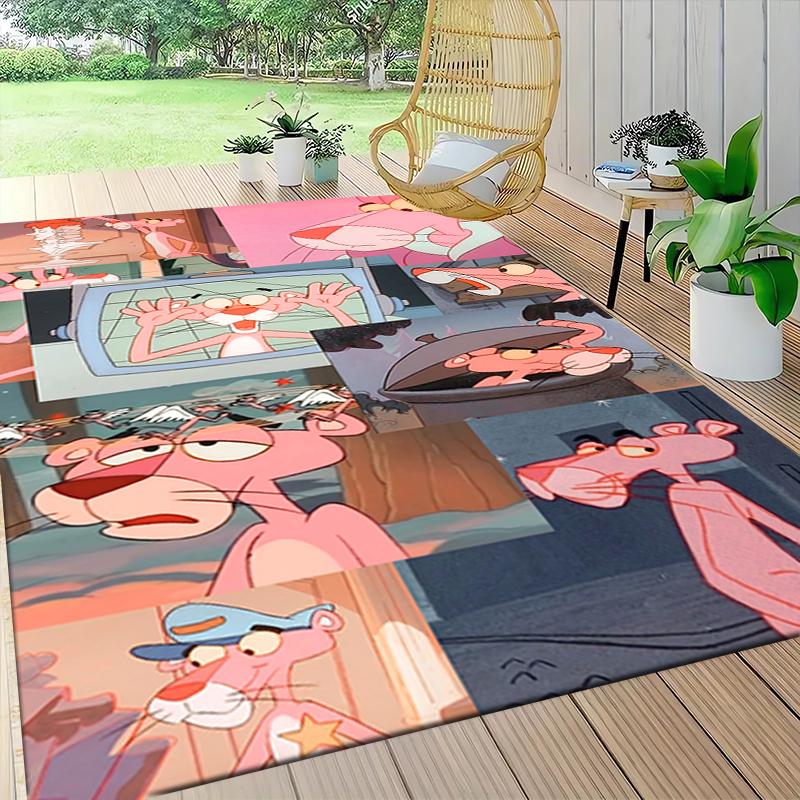 Pink Panther Moments Carpet Rug Soft Washable Antislip Home Living Room Sofa Mats Personalized Christmas Rug