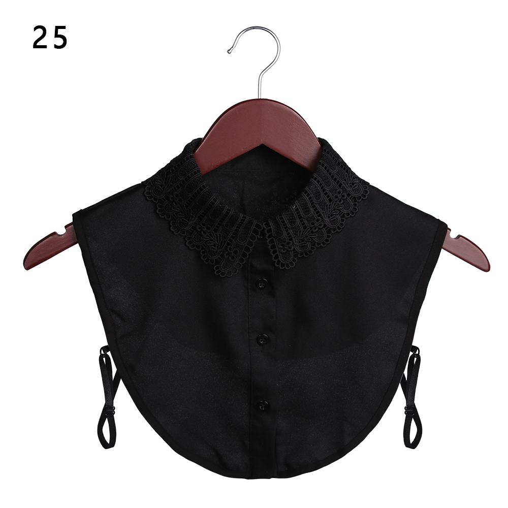 Classic Women Cotton Lace Fake Collar Vintage Detachable Clothes Accessories Lapel Blouse Top Shirt Collar False Collar DropShip