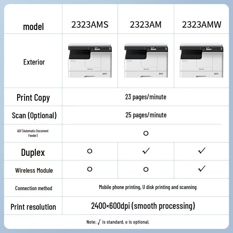 Toshiba e-Studio 2323 Series A3 Black & White Multifunction Printer CN plug (adapter included)
