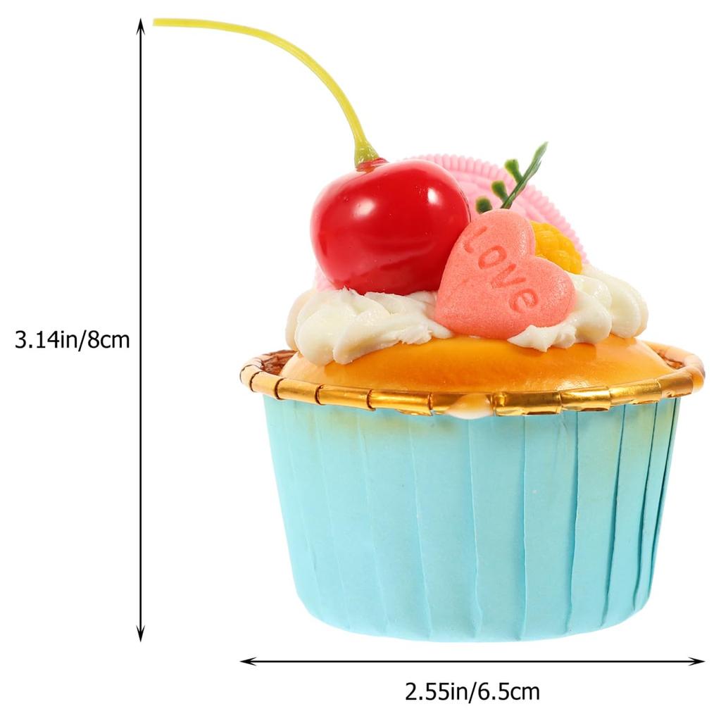 WINOMO Food Simulation Cupcake Food Cupcake Food Western Food Simulation 6-Piece Model, Sample, Model, Model, Bread,