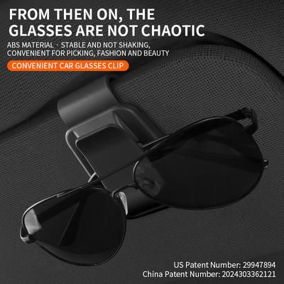ABS Car Sunglasses Case Car Sun Visor Glasses Clips Car Interior Eyeglasses Storage Clamp Auto Glasses Holder Sturdy Accessorie